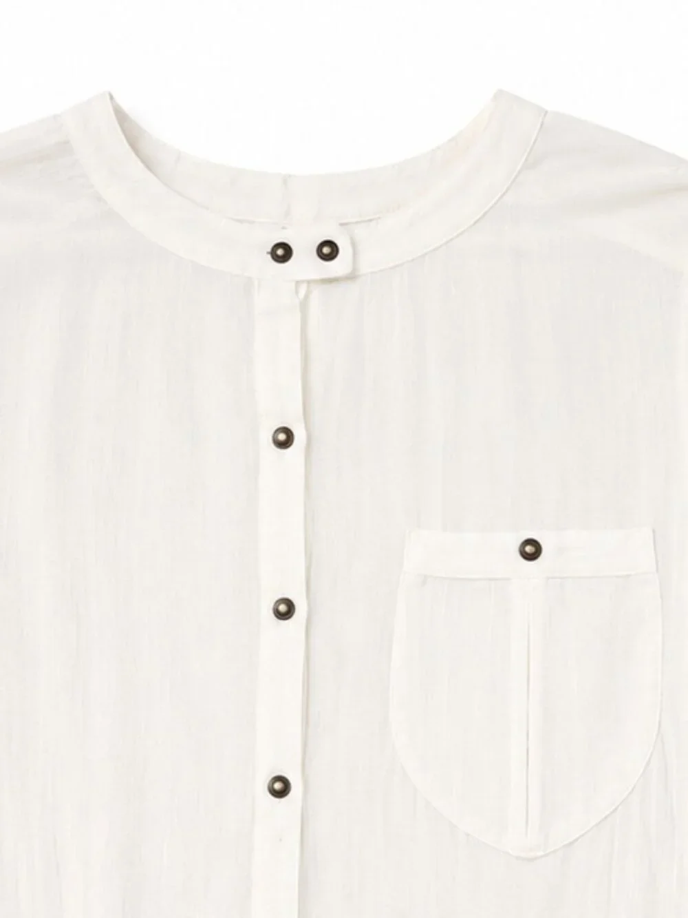 Free People White Rayon Boho Tunic Top High Low Hem Long Sleeve Oversized S